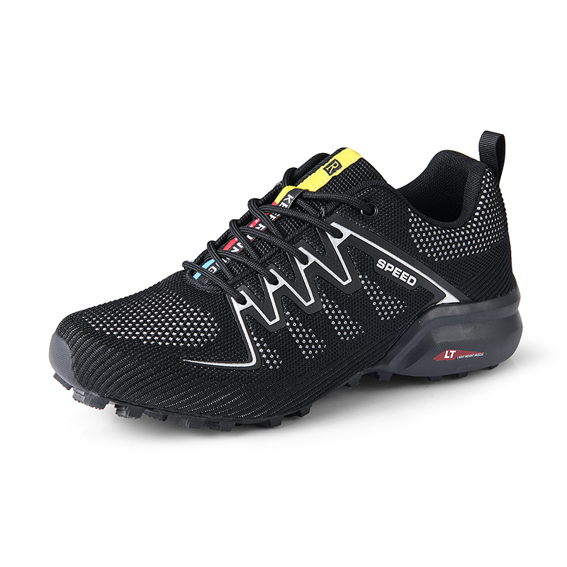 MTB Cycling Shoes zapatillas c - Knit Fabric Lace Up Sneakers ulasan dan harga