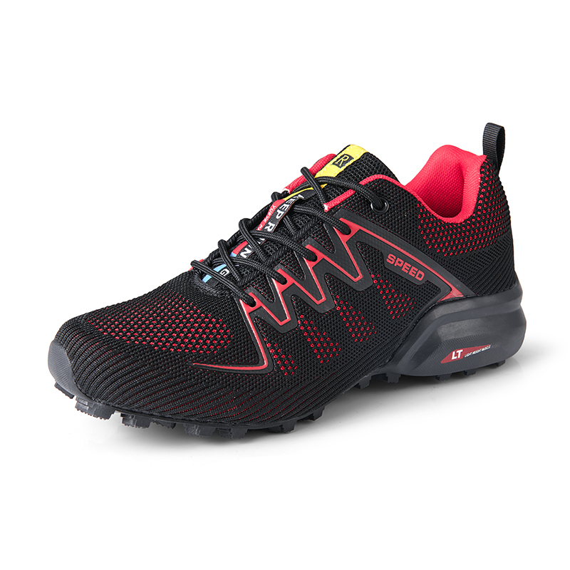 MTB Cycling Shoes zapatillas c - Knit Fabric Lace Up Sneakers ulasan dan harga