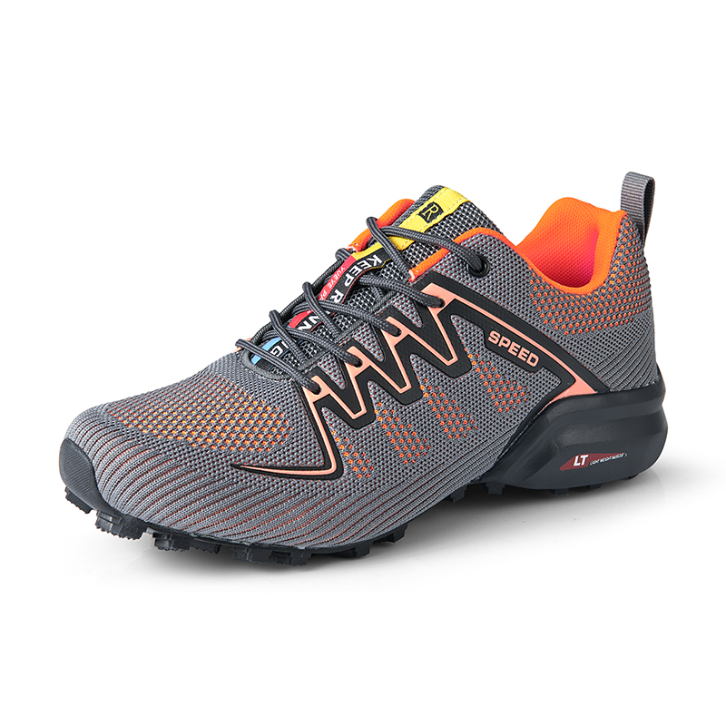 MTB Cycling Shoes zapatillas c - Knit Fabric Lace Up Sneakers ulasan dan harga