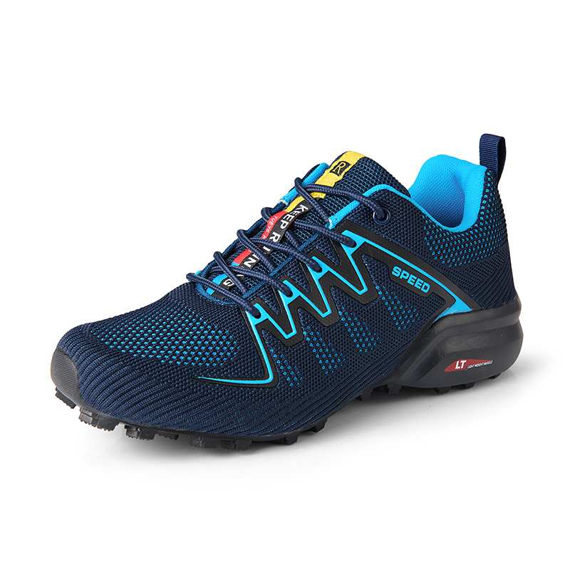MTB Cycling Shoes zapatillas c - Knit Fabric Lace Up Sneakers ulasan dan harga