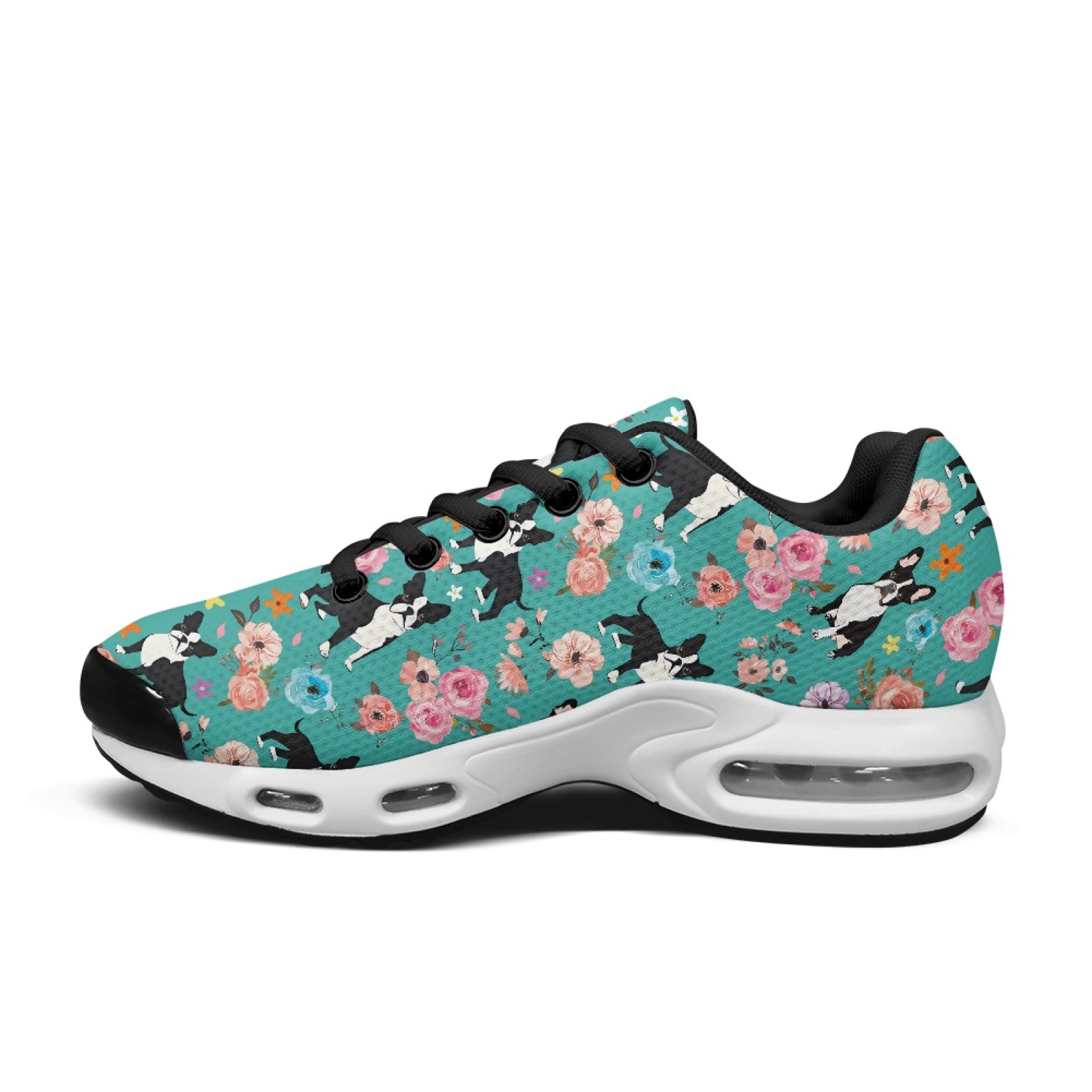 PENSTROLL Floral Boston Terrie - Knit Fabric Lace Up Sneakers ulasan dan harga