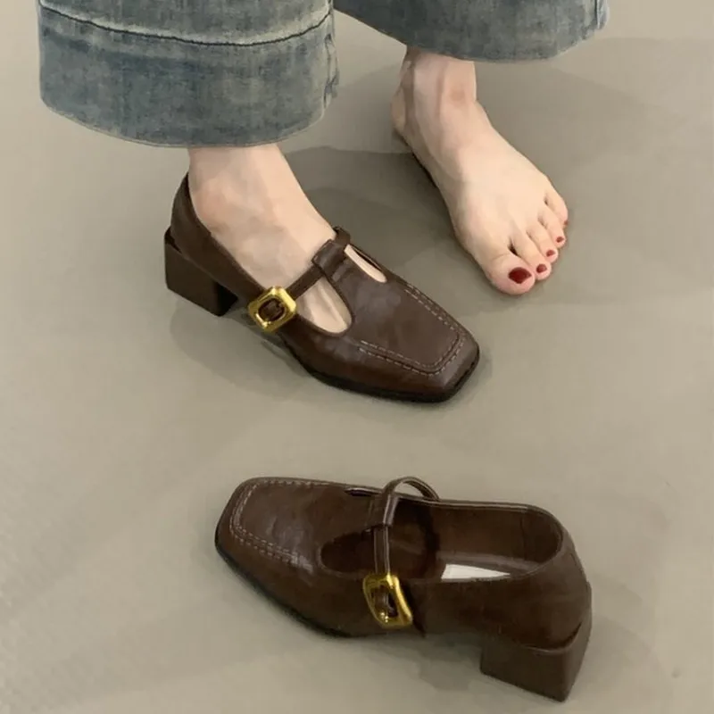 Women Square Toe T-Strap Mary  - Women'S Shoes ulasan dan harga