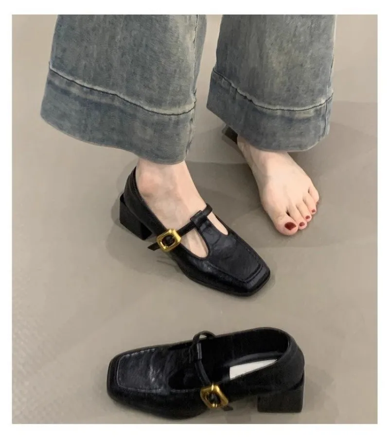 Women Square Toe T-Strap Mary  - Women'S Shoes ulasan dan harga