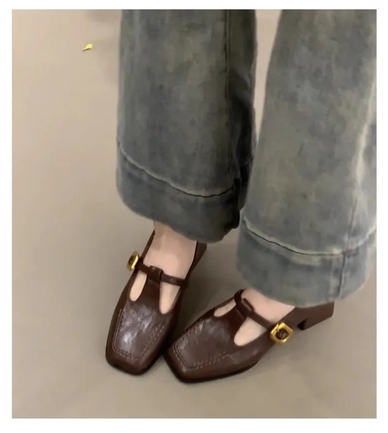Women Square Toe T-Strap Mary  - Women'S Shoes ulasan dan harga