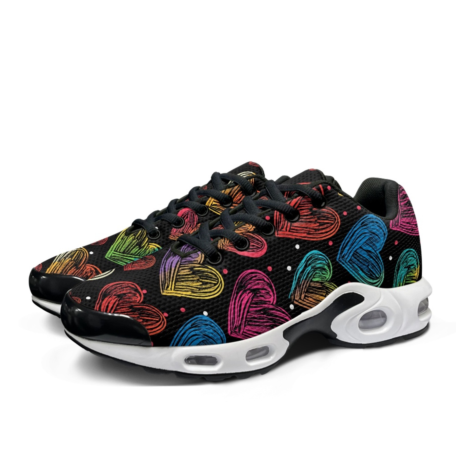 PENSTROLL Colorful Hearts Patt - Air Cushion Jogger Shoes Men ulasan dan harga