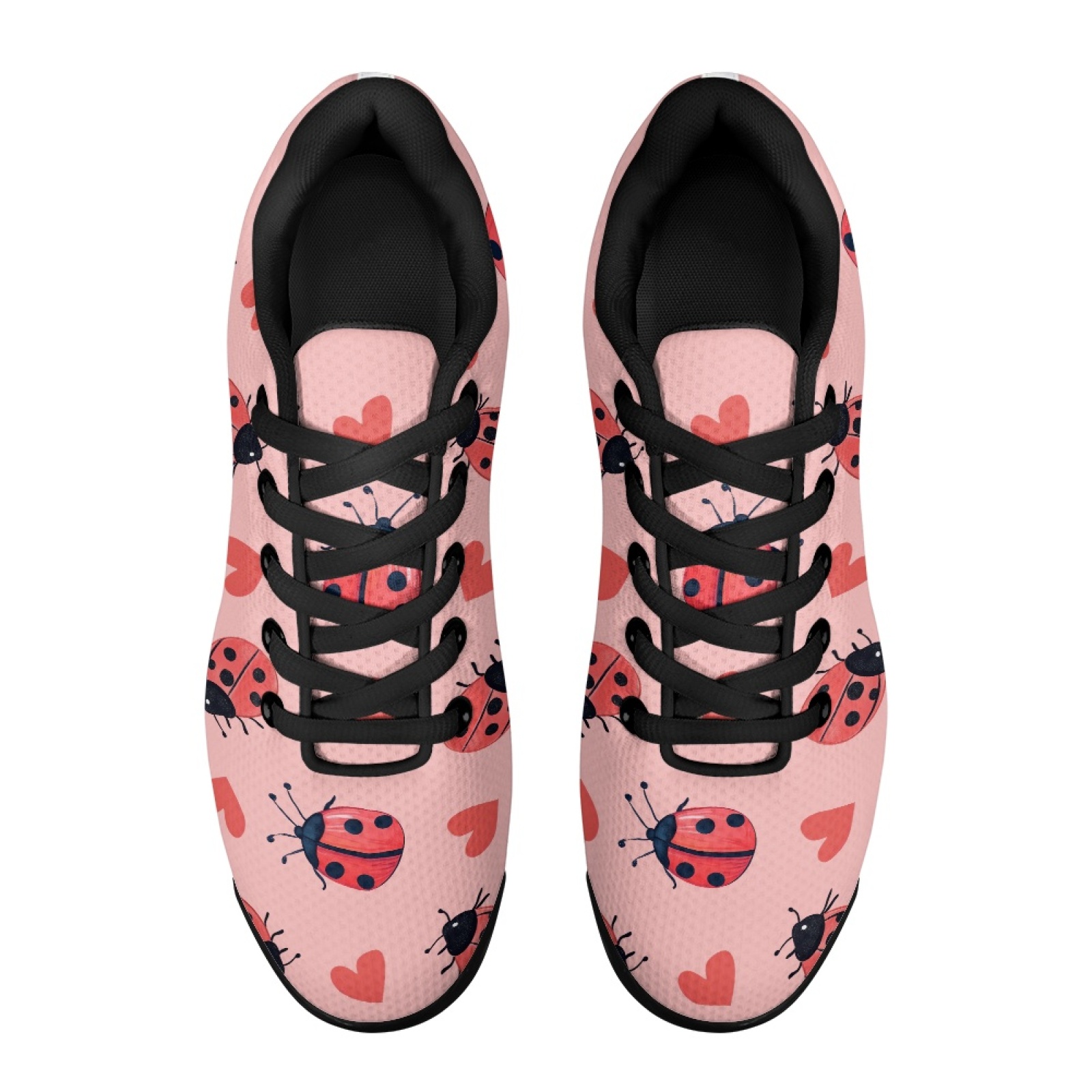PENSTROLL Ladybug Heart Fashio - Knit Fabric Lace Up Sneakers ulasan dan harga