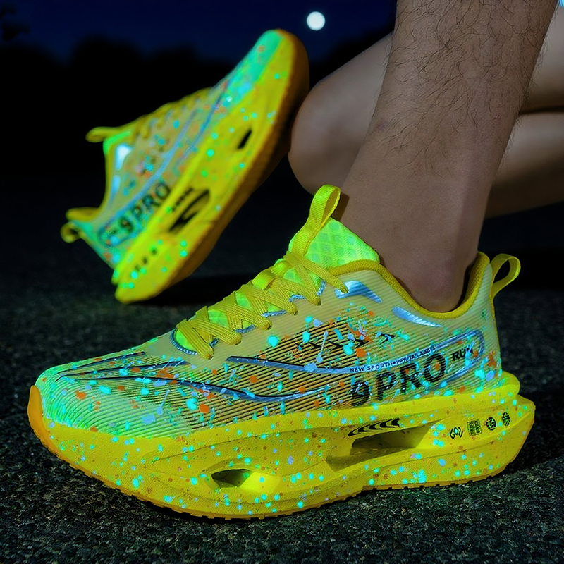 New Soft Sole Cushioning Men's - Reflective Night Running Shoes ulasan dan harga