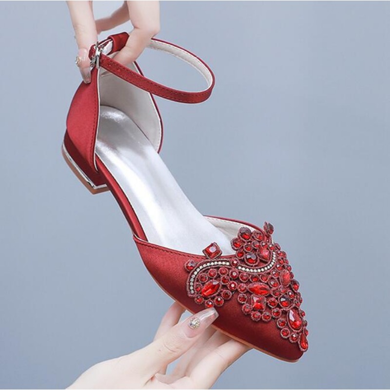 2cm Flat Heel Pointed Hollow S - Sandals ulasan dan harga