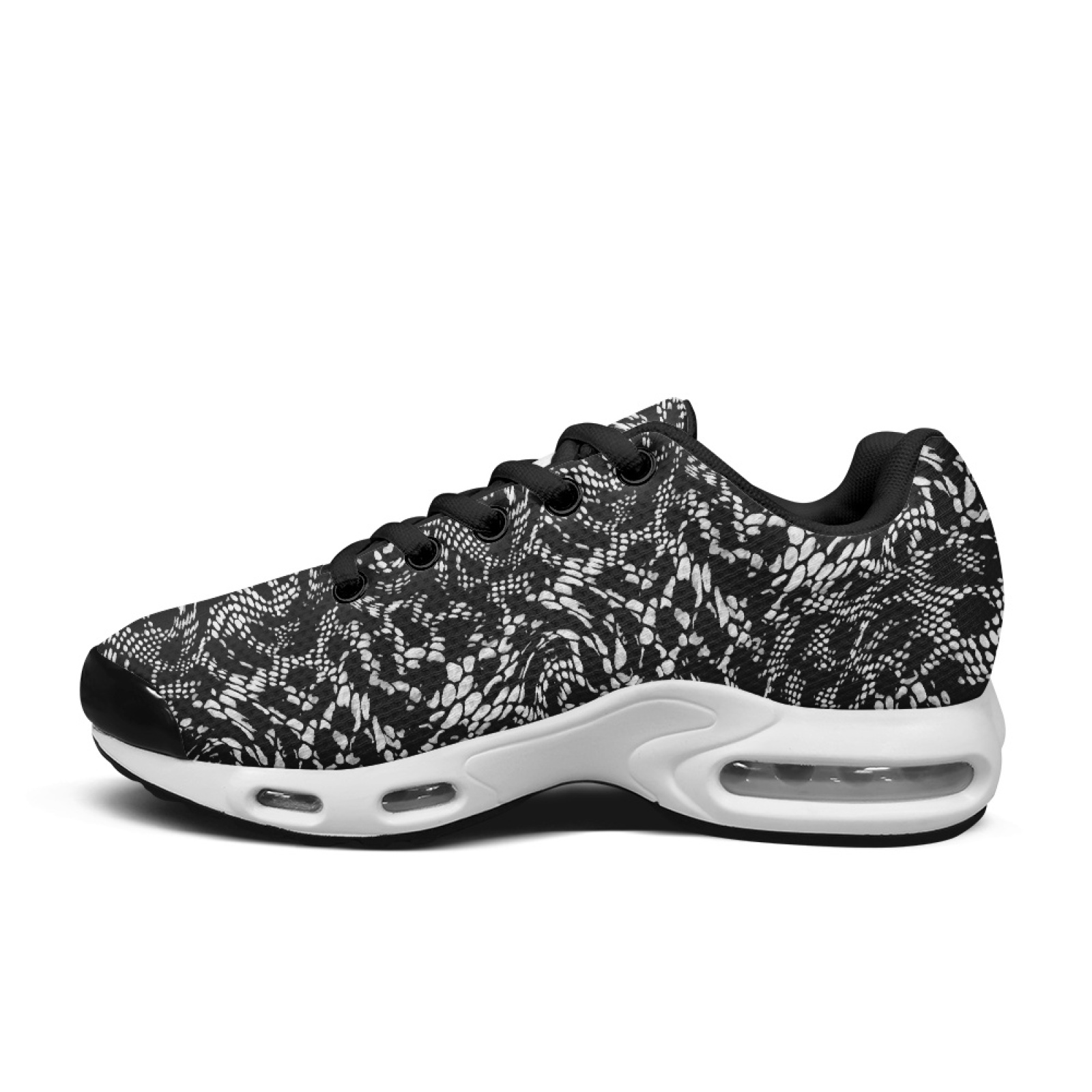 PENSTROLL Snake Print Design W - Knit Fabric Lace Up Sneakers ulasan dan harga